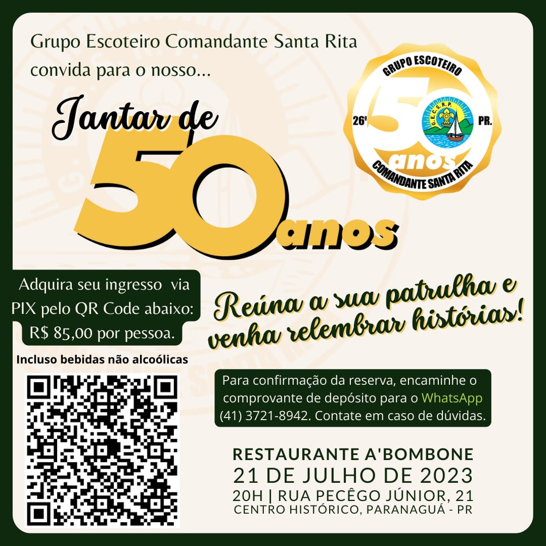 Jantar de 50 Anos do Grupo de Escoteiros Comandante Santa Rita 2 hyn4unys