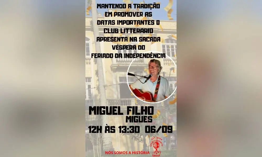 Club Litterario promoverá apresentação musical na sacada da sede urbana de Paranaguá 2 qy95w9jl