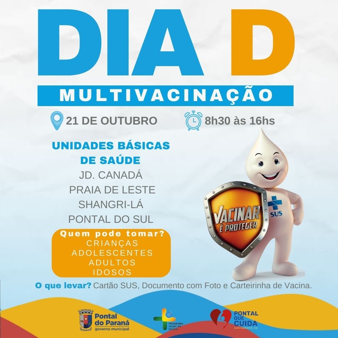 Pontal do Paraná realizará "Dia D" de Multivacinação em 21 de outubro 3 bn8zja1r