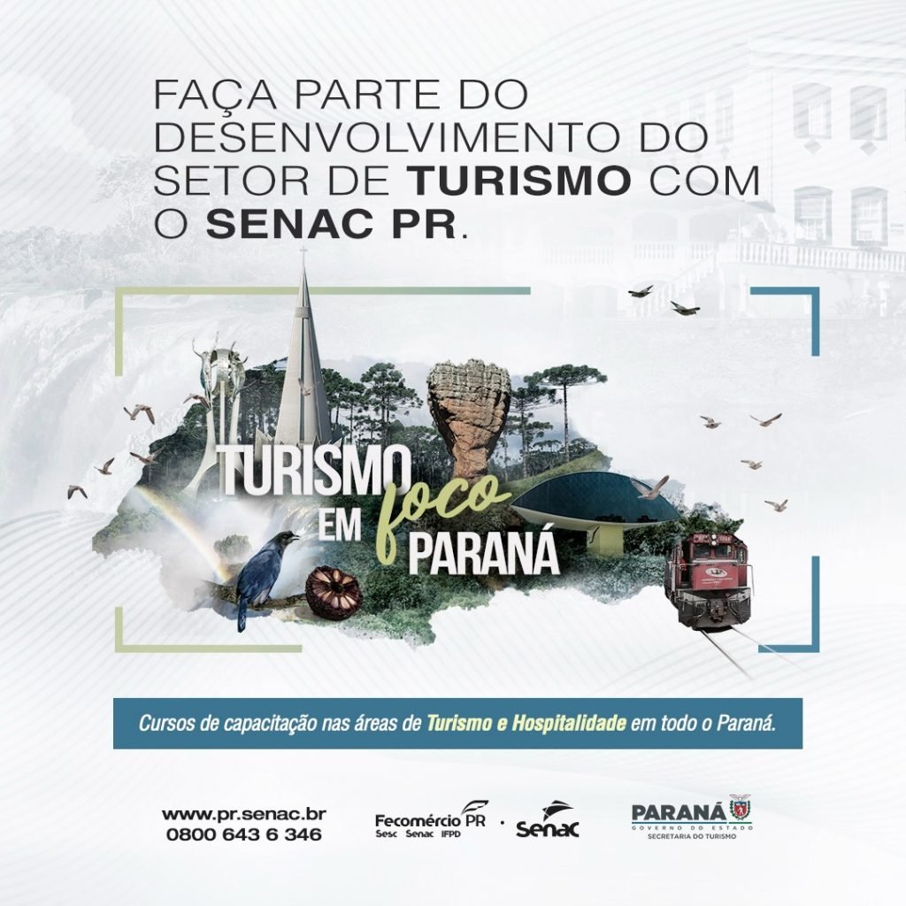 banner curso de turismo senac paraná