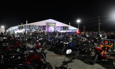 Imagem mostra diversas motos no encontro de motociclistas de pontal do paraná