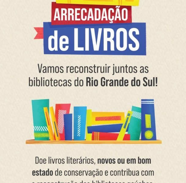 arrecadação de livros para o RS