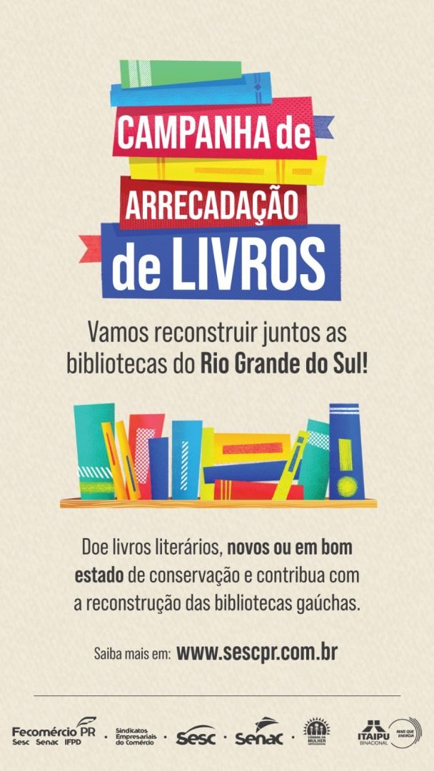 arrecadação de livros para o RS