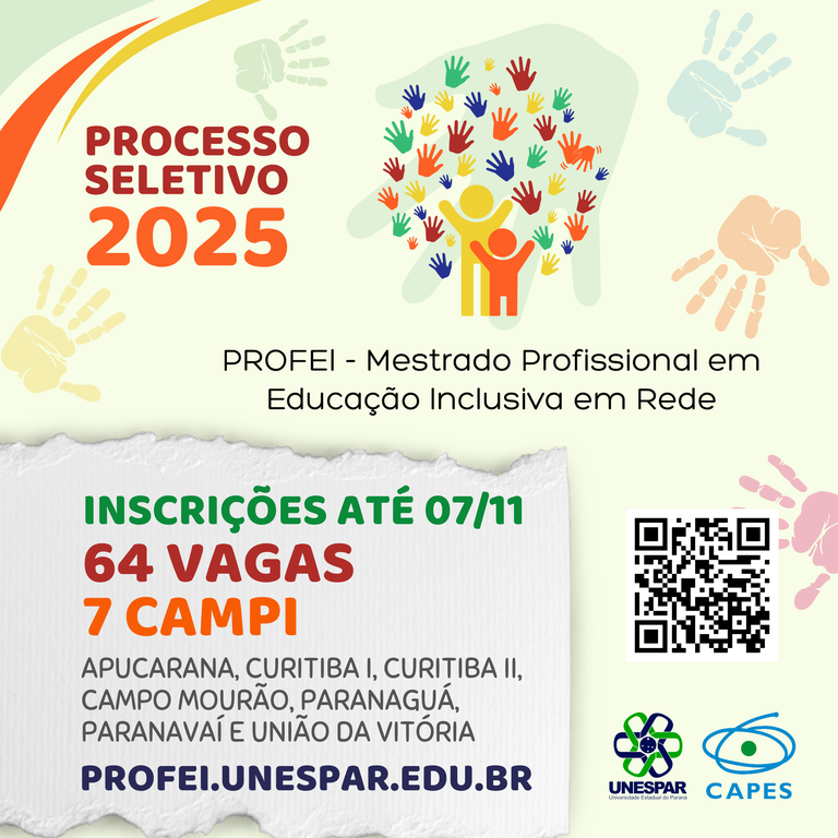 2 banner processo seletivo unespar profei 2025