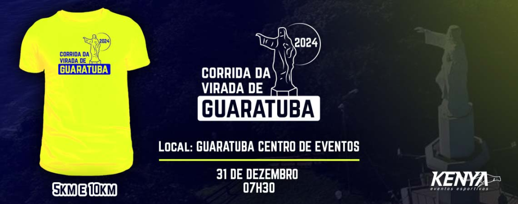 banner da corrida da virada de Guaratuba