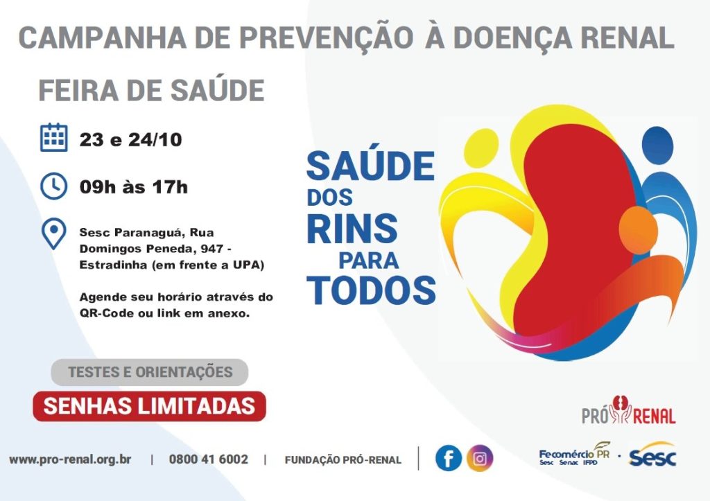 feira de saúde da Fundação Pró-Renal