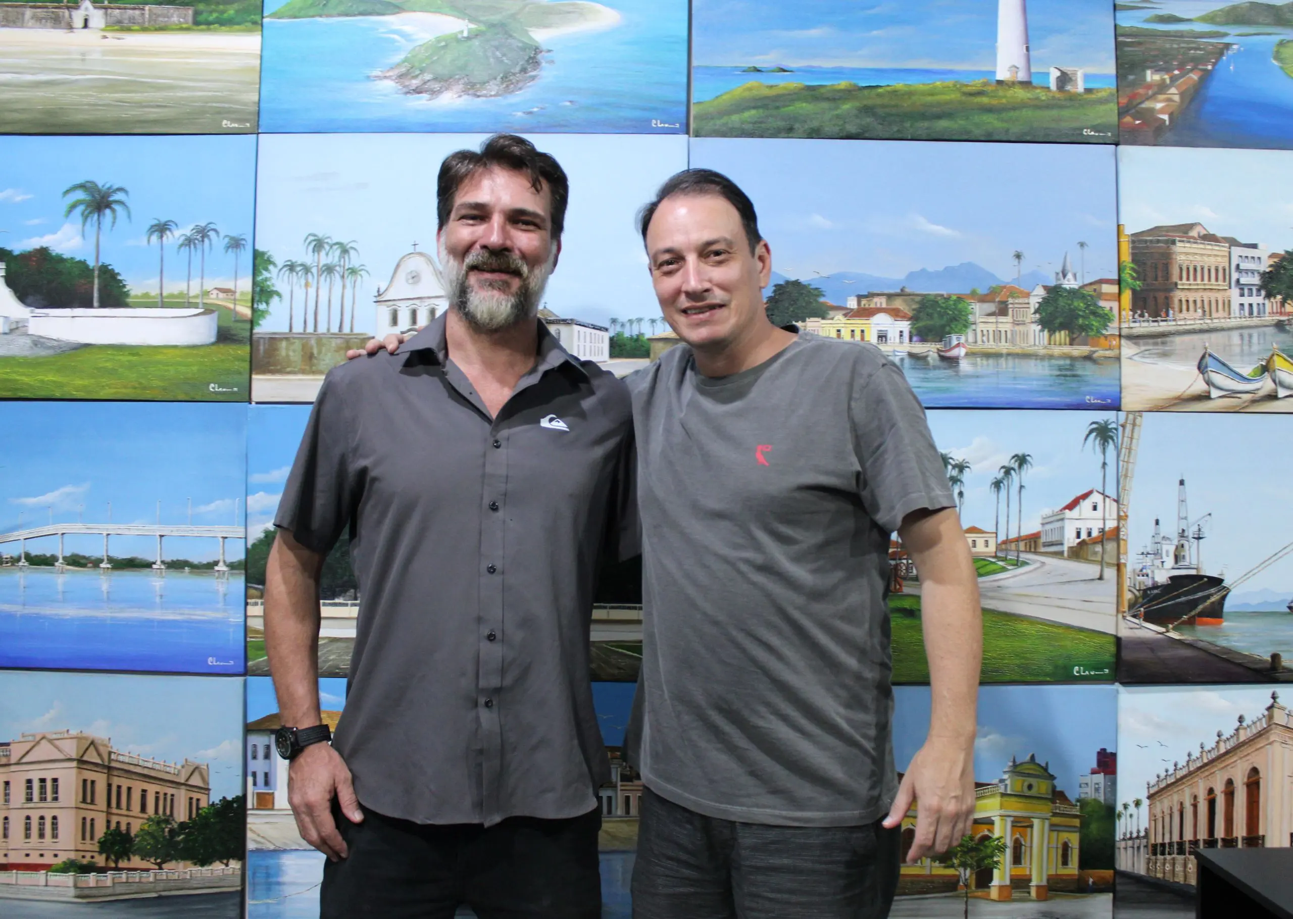 José Reis de Freitas Neto, o Juca, diretor-executivo da Adetur, e Leonardo Lopes, proprietário da Ozean Cervejaria, destacam importância turística do festival. / Foto: Folha do Litoral News