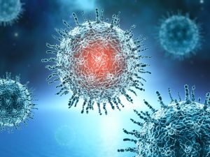 Covid19 1 renderizacao 3d de um historico medico com celulas de virus 1048 13121