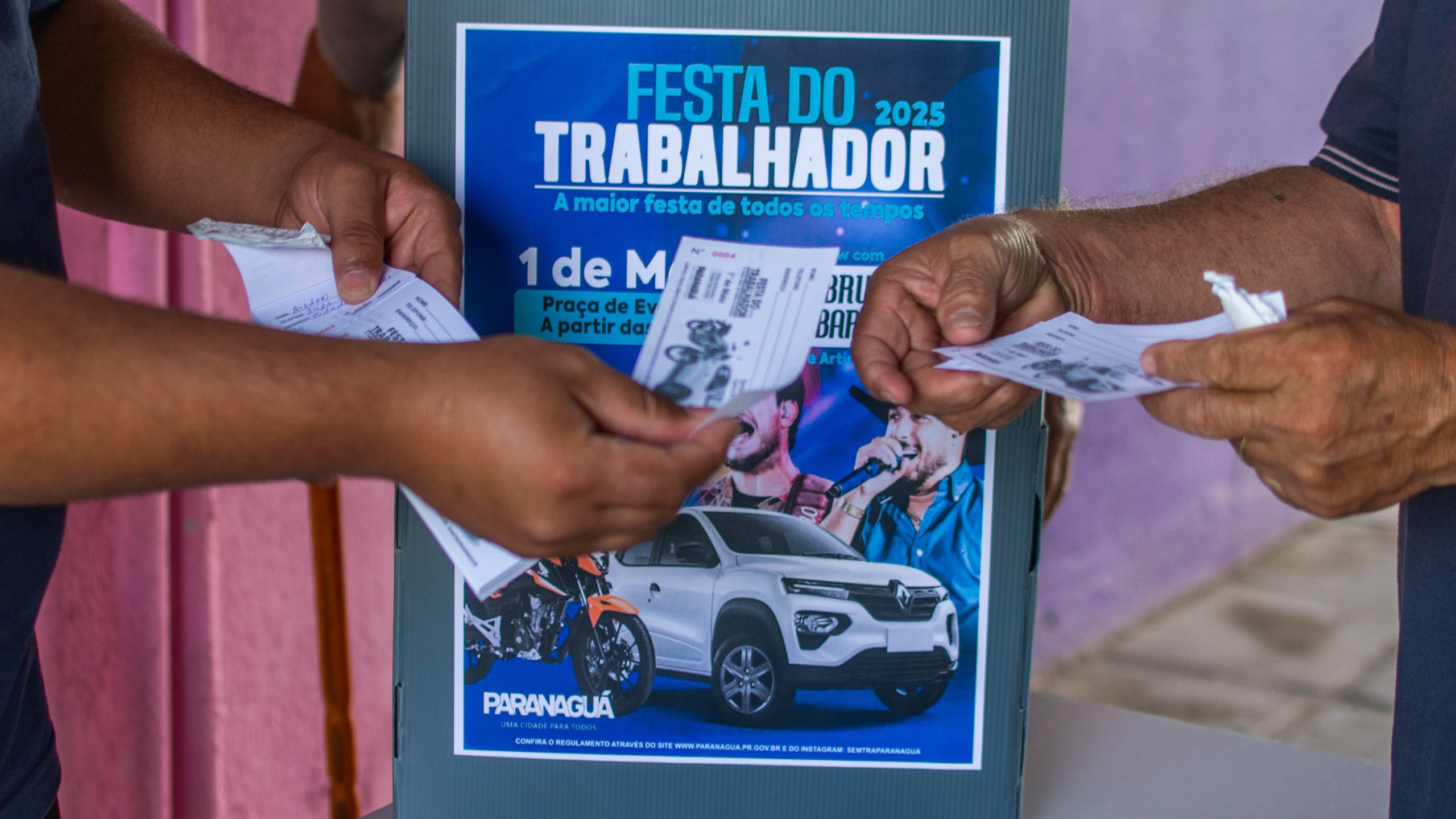 O sorteio será a partir das 13h30 e os vencedores devem estar presentes. / Foto: Prefeitura de Paranaguá