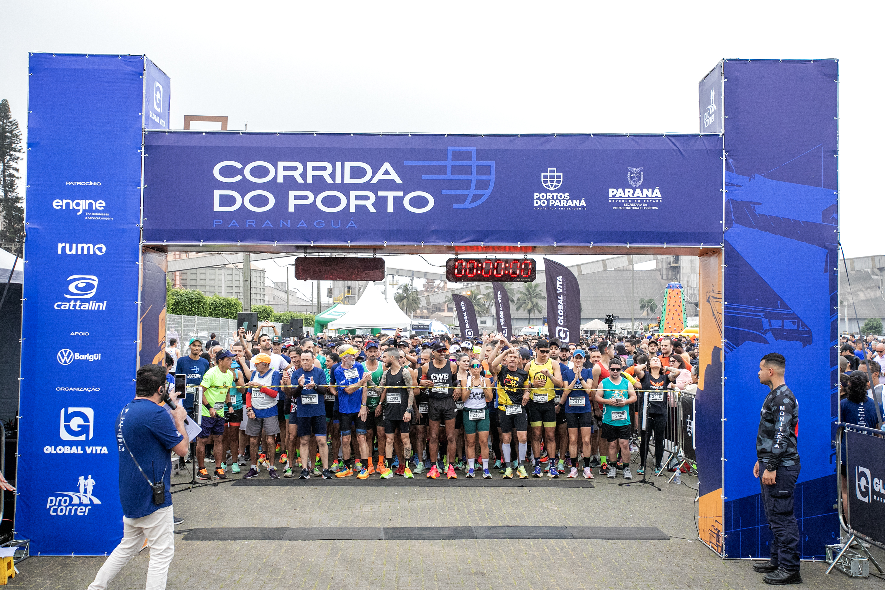 A corrida será marcada por um trajeto exclusivo, que inclui 90% do percurso dentro do Porto de Paranaguá. / Foto: Claudio Neves / Portos do Paraná / Arquivo 2024