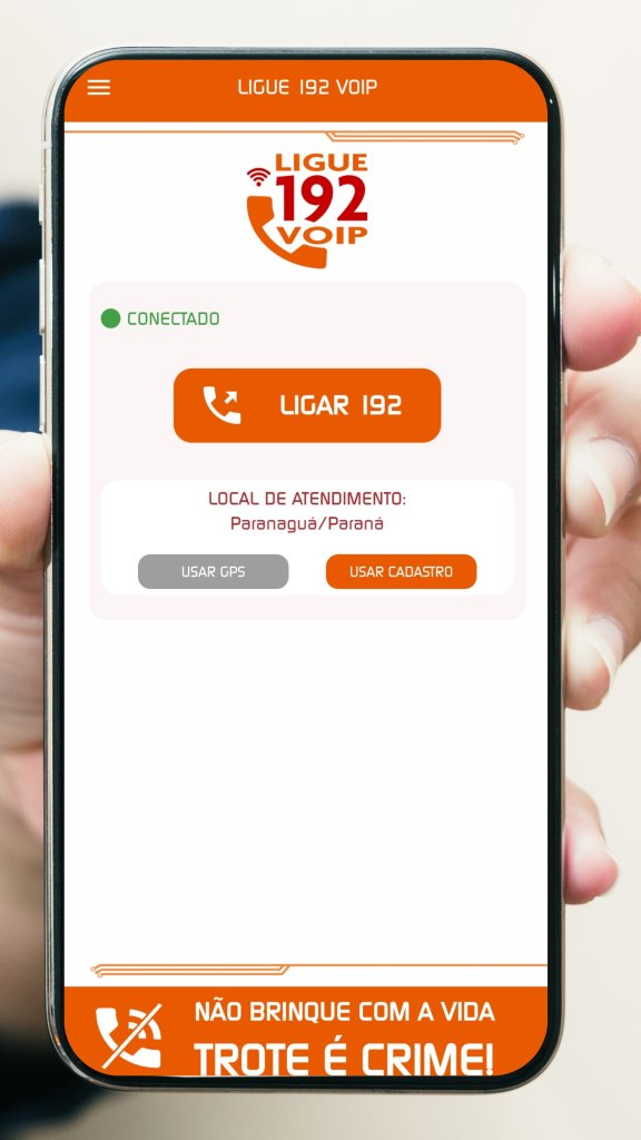 Ligue 192 VoIP: novo aplicativo garante chamadas ao SAMU mesmo sem sinal de operadora no litoral 3 Ligue 192 VoIP: um aplicativo gratuito desenvolvido para permitir chamadas de urgência ao SAMU 192. / Foto: Divulgação/Cislipa
