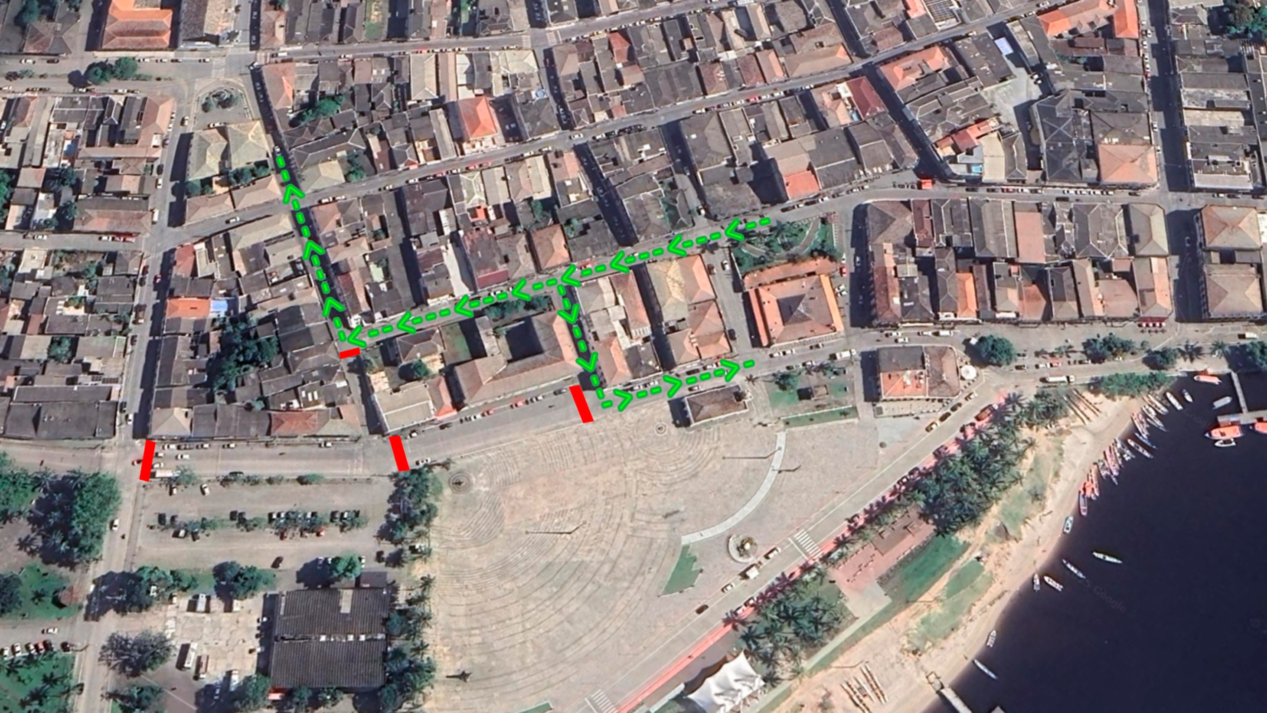 Motoristas devem estar atentos à sinalização e às orientações dos agentes da GCM para garantir a segurança de todos. Arte: Prefeitura de Paranaguá/Secom