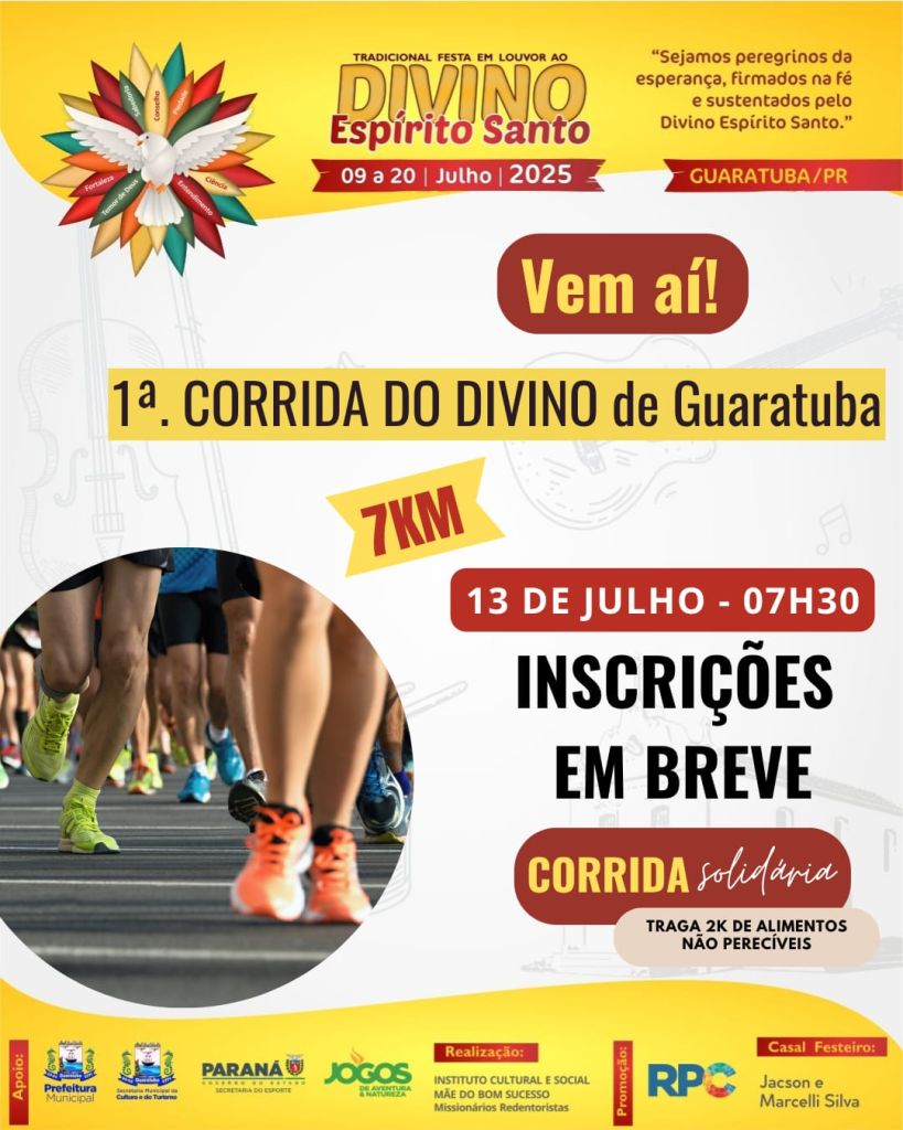 1.ª Corrida do Divino ocorrerá em Guaratuba em 13 de julho 2 2 guaratuba arte da corrida do divino
