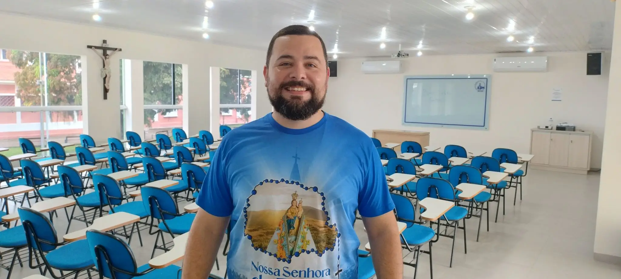 “Fica o convite a todos que quiserem participar dos cursos”, convidou Leonam Couto, coordenador da Pastoral Social do Santuário
