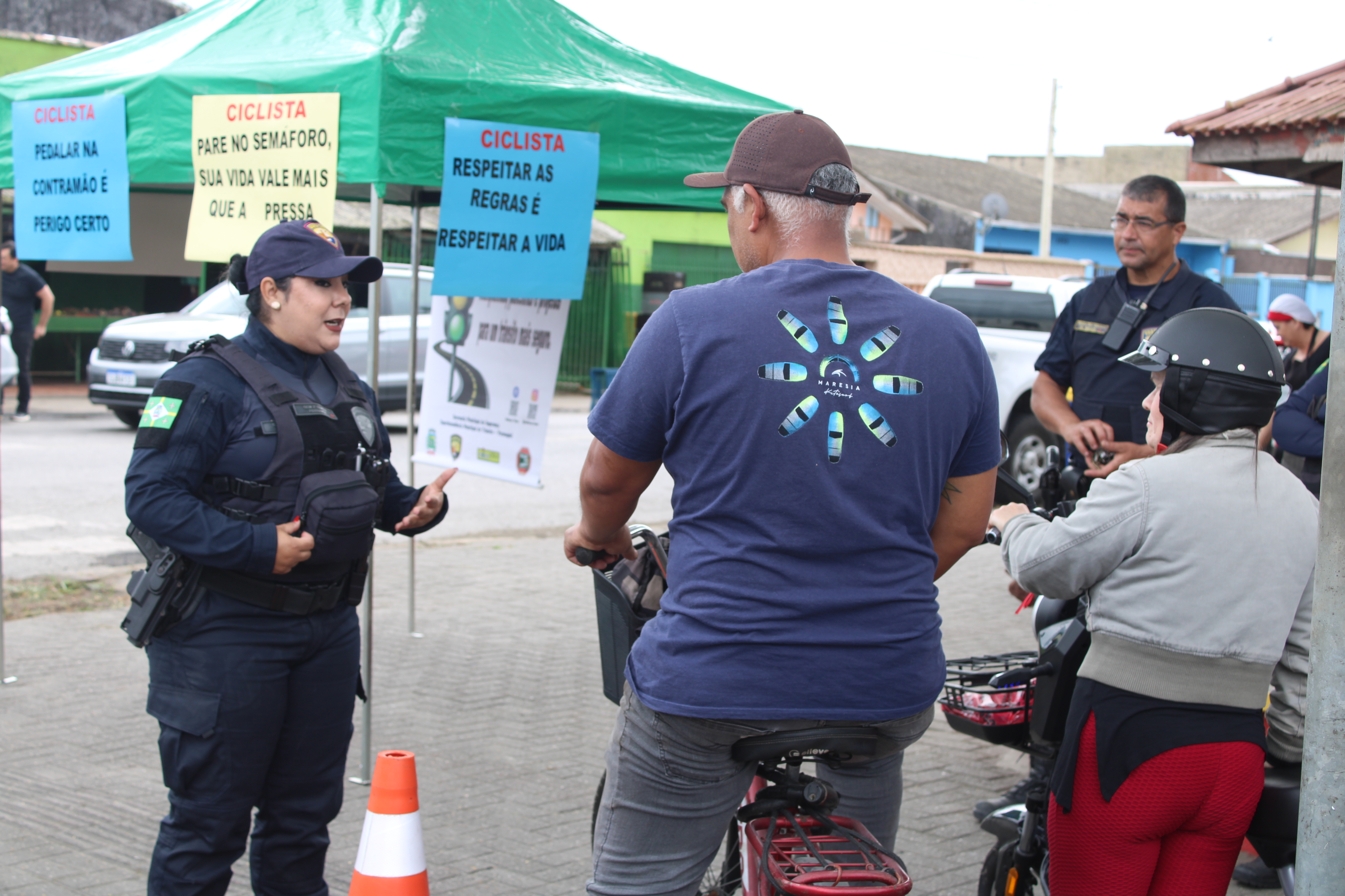 Secretaria de Segurança promove ação educativa no Dia Nacional do Ciclista em Paranaguá