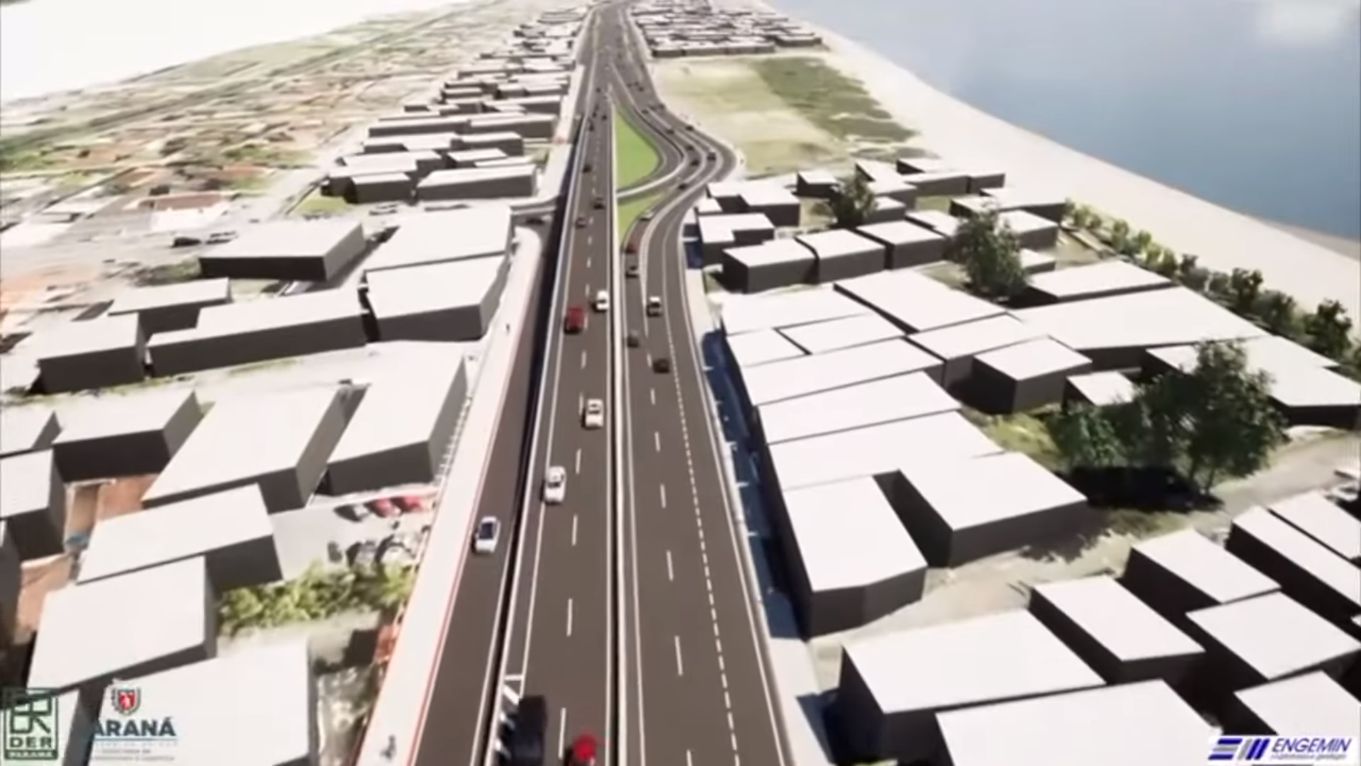 Trecho de 14,2 quilômetros será duplicado em concreto, com novas pontes e viaduto na entrada de Matinhos (Foto: DER/PR)