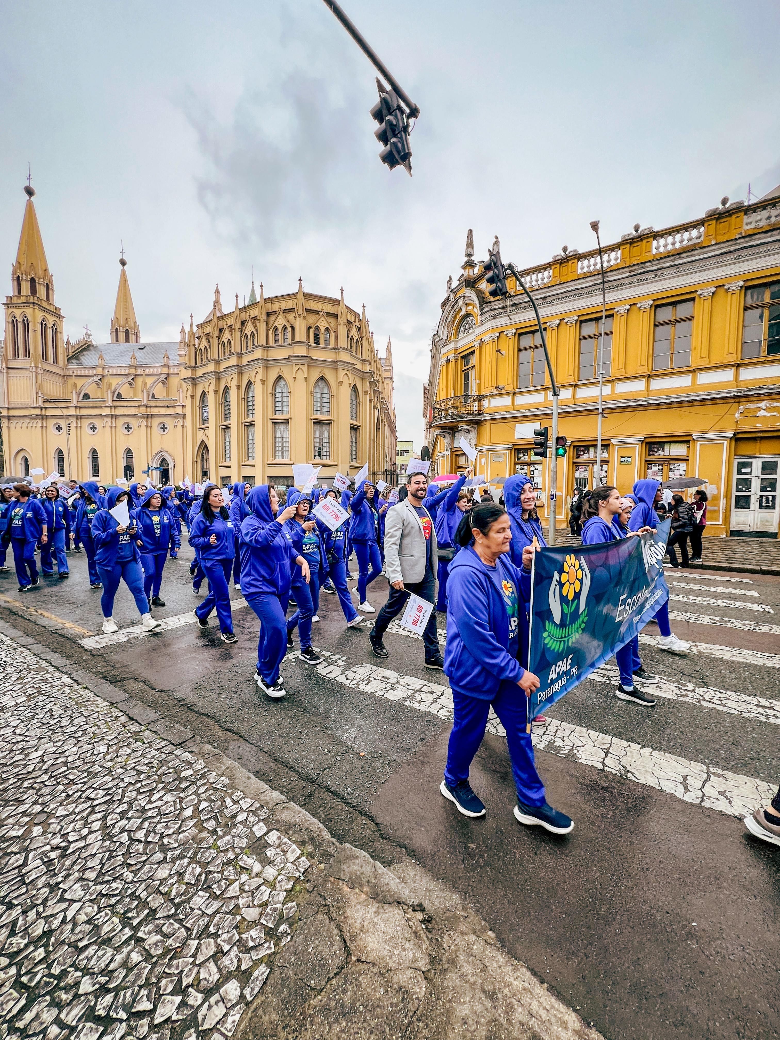 O ato reuniu mais de 10 mil pessoas e foi uma manifestação contra a ADI 7796, ação que tramita no Supremo Tribunal Federal (STF) e questiona a existência de escolas e instituições especializadas, como as APAEs (Foto: Divulgação)