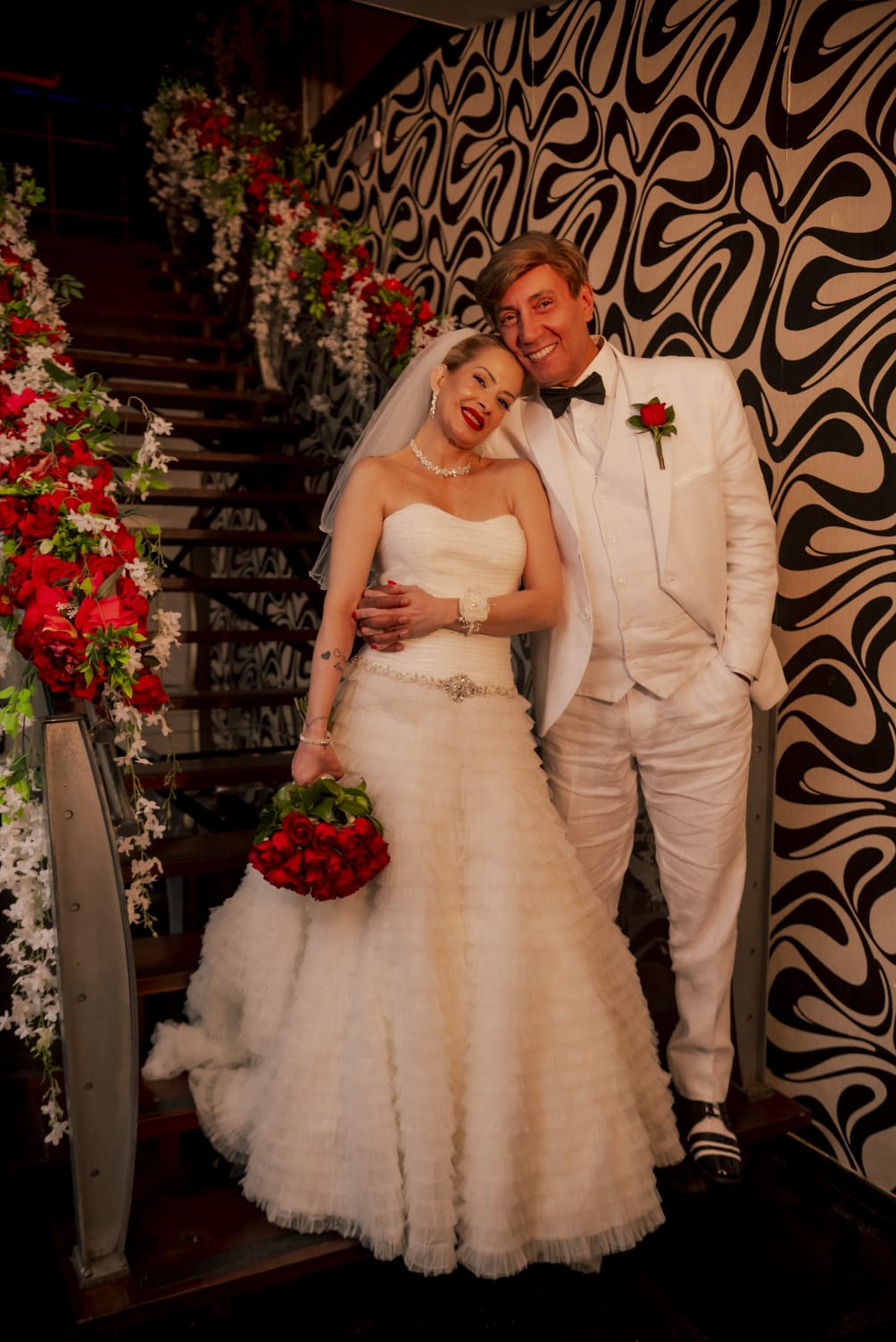 A alegria dos Noivos Gisele e César