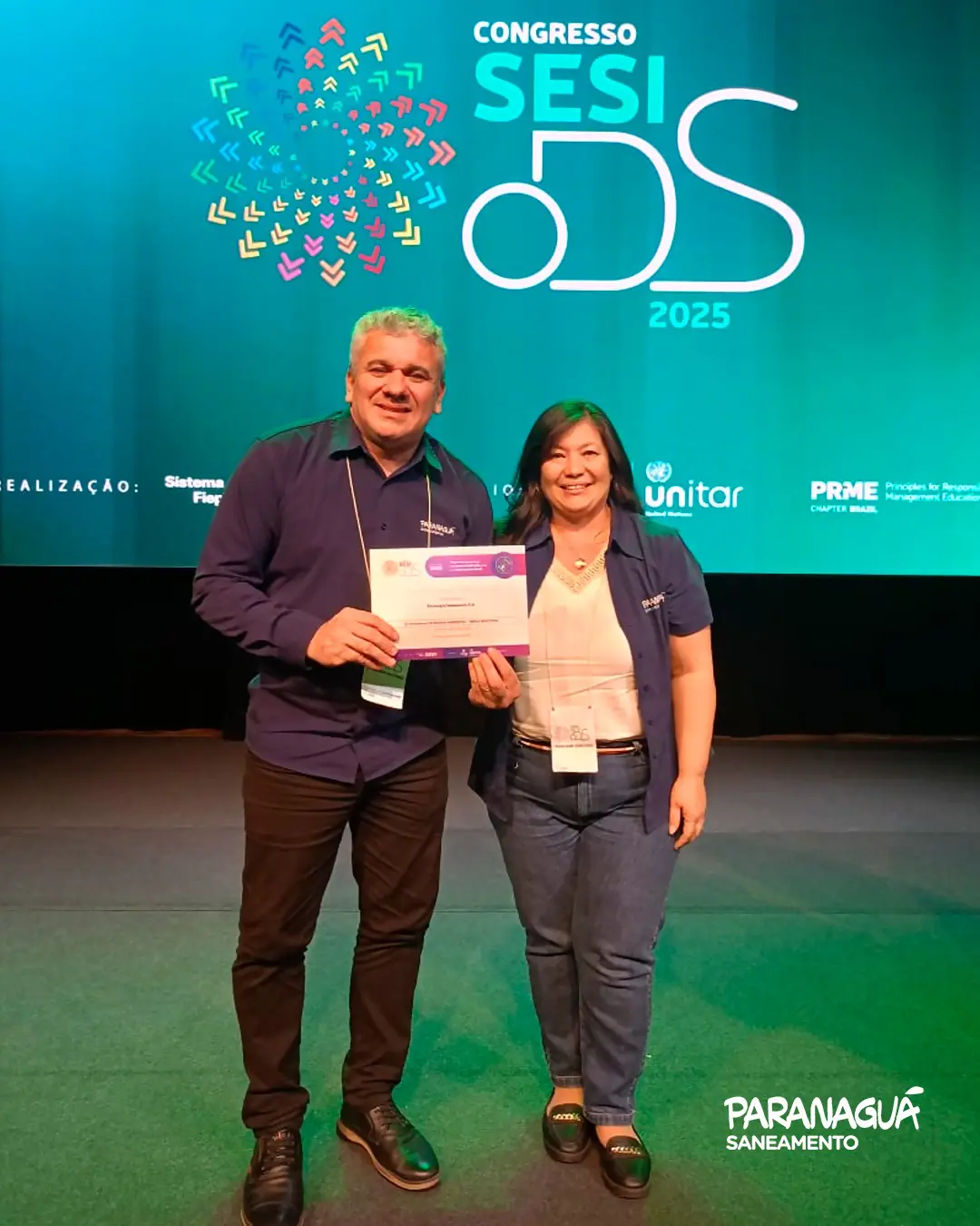 Paranaguá Saneamento é reconhecida entre os três melhores projetos do estado no Congresso Sesi ODS 2025 com a iniciativa “Você no Saneamento” 1 Realizado nos dias 15 e 16 de outubro, em Curitiba, o Congresso Sesi ODS é um dos mais importantes eventos do estado dedicados à promoção dos Objetivos de Desenvolvimento Sustentável (ODS) da Organização das Nações Unidas (ONU) (Foto: Divulgação/Paranaguá Saneamento)