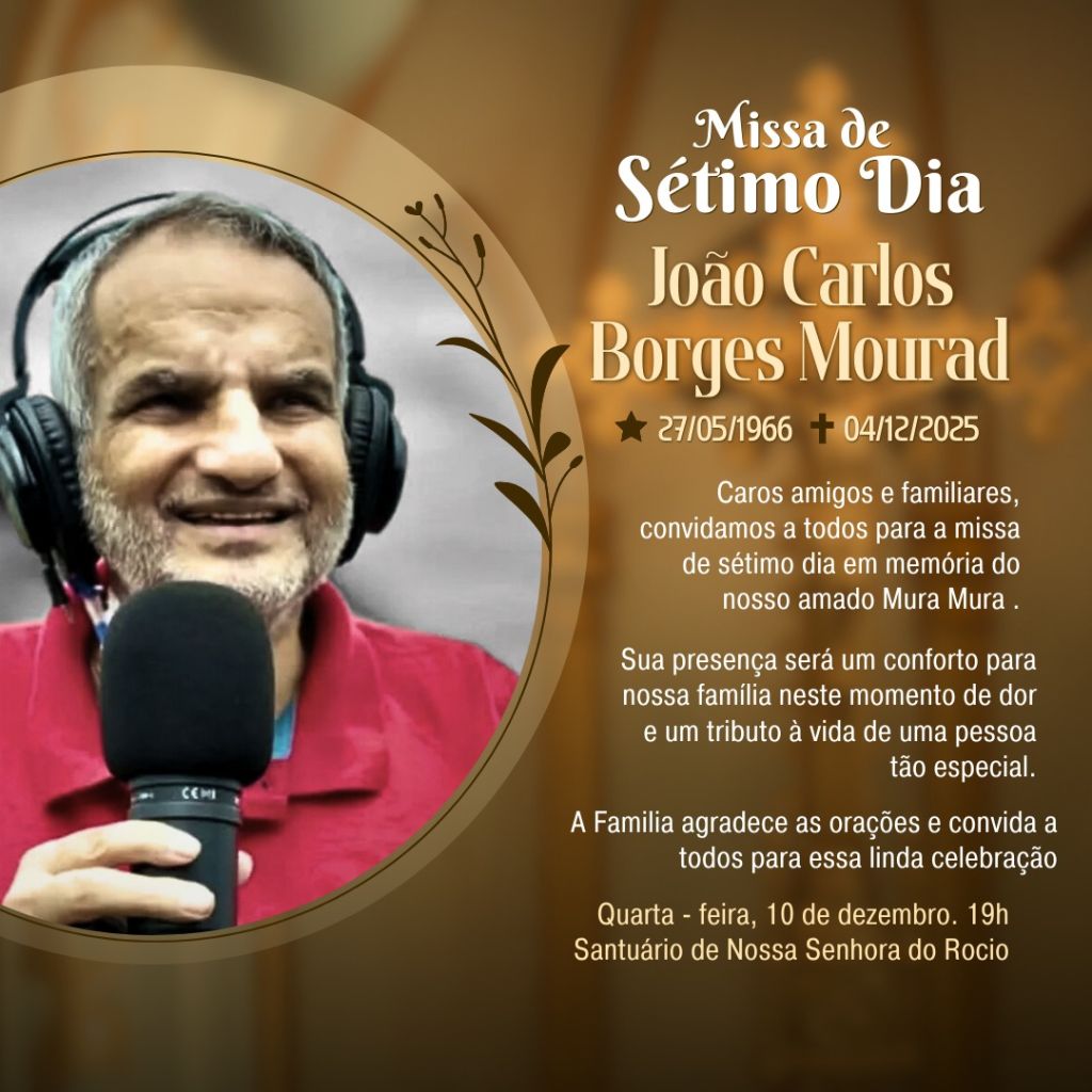 Missa de Sétimo Dia em memória do comunicador "Mura Mura" ocorre hoje no Santuário do Rocio 2 WhatsApp Image 2025 12 09 at 16.36.04
