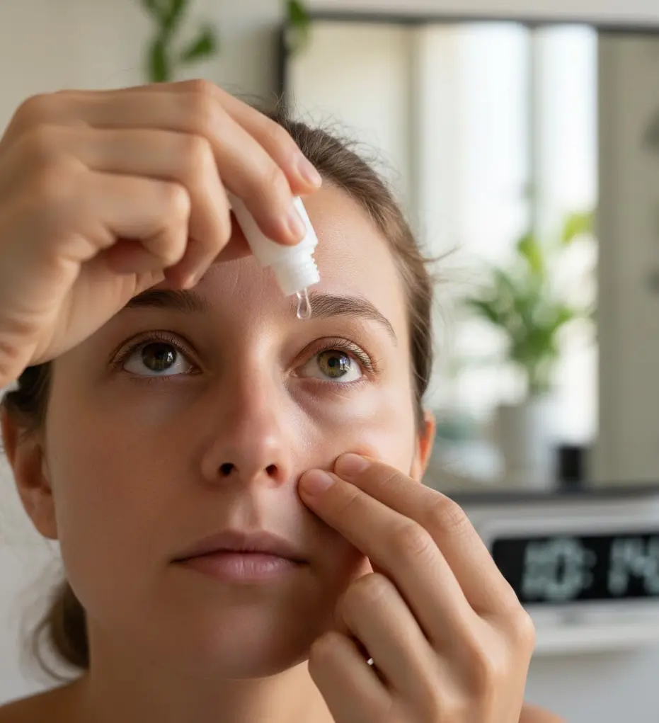 Em caso de sintomas, a orientação é procurar um médico e não utilizar colírios sem orientação profissional