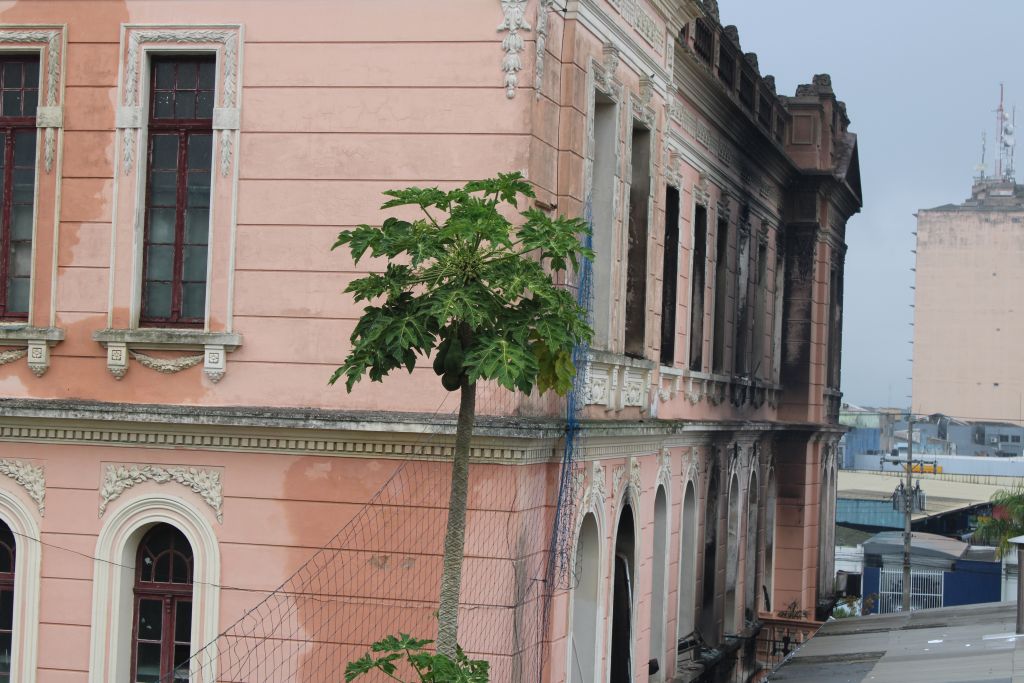 Após incêndio, alunos e professores prestam homenagem ao Instituto de Educação em Paranaguá 7 IMG 5692