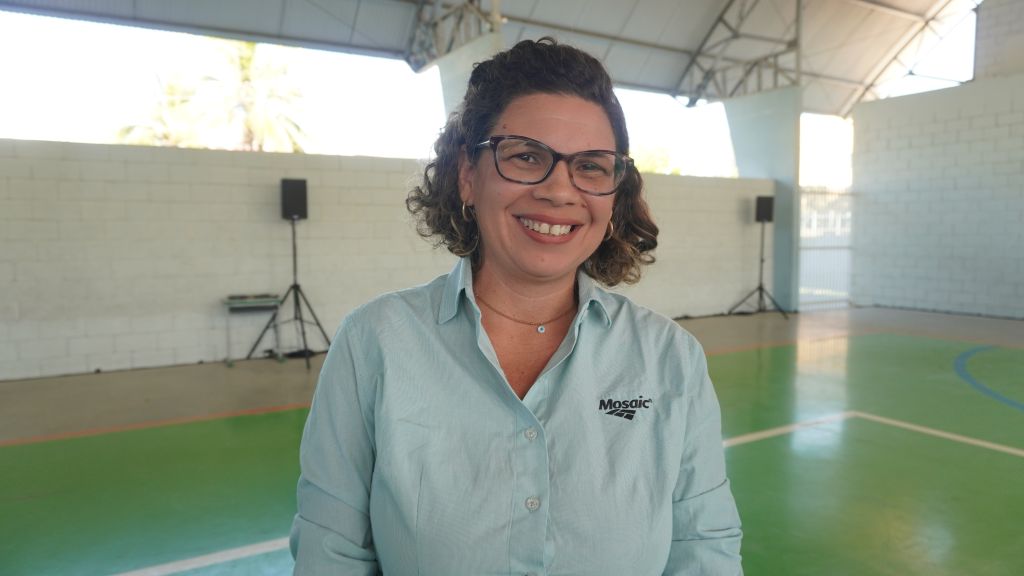 “A cidade acolheu o programa com a Secretaria de Educação e a Prefeitura, numa parceria incrível para que todos os alunos possam aproveitar”, disse a especialista em projetos sociais da Mosaic, Thaís González (Foto: Folha do Litoral News)