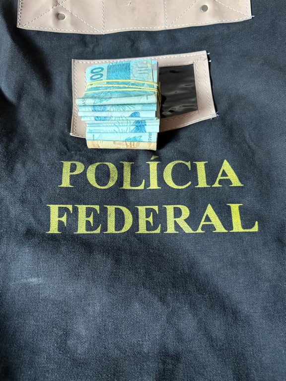 Durante o cumprimento da ordem judicial, os policiais apreenderam mídias e dinheiro em espécie - Foto: PF
