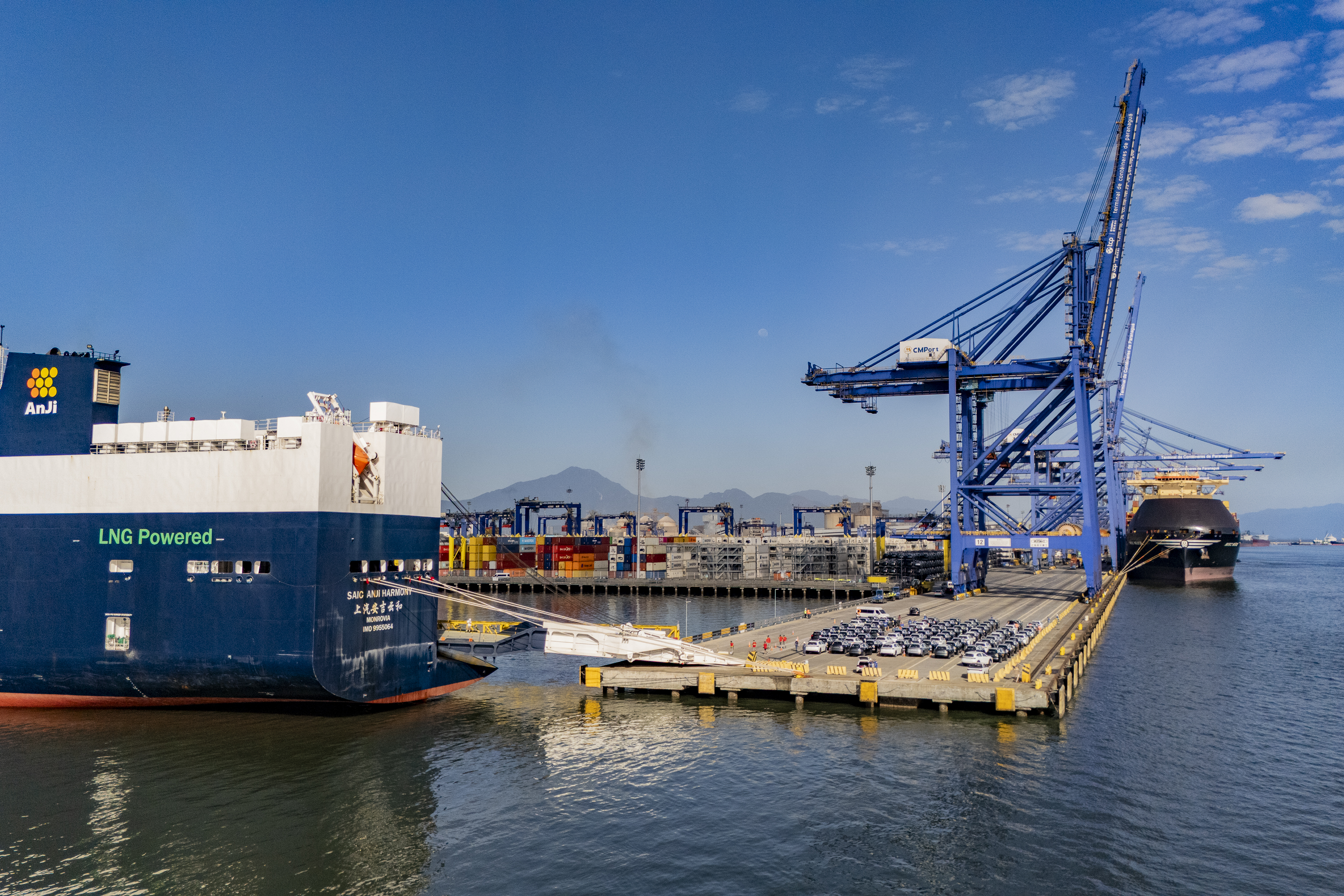 Porto de Paranaguá assume vice-liderança nacional na movimentação de veículos 1 Os dados são do Centro de Estatísticas da Portos do Paraná (Foto: Claudio Neves / GCOM Portos do Paraná)