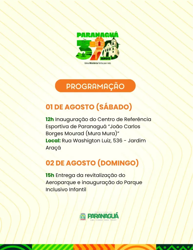 PARANAGUÁ 378 ANOS: Prefeito Adriano Ramos divulga programação oficial com shows nacionais e inaugurações 14 752916970 1358019823174463 3346437407360061016 n