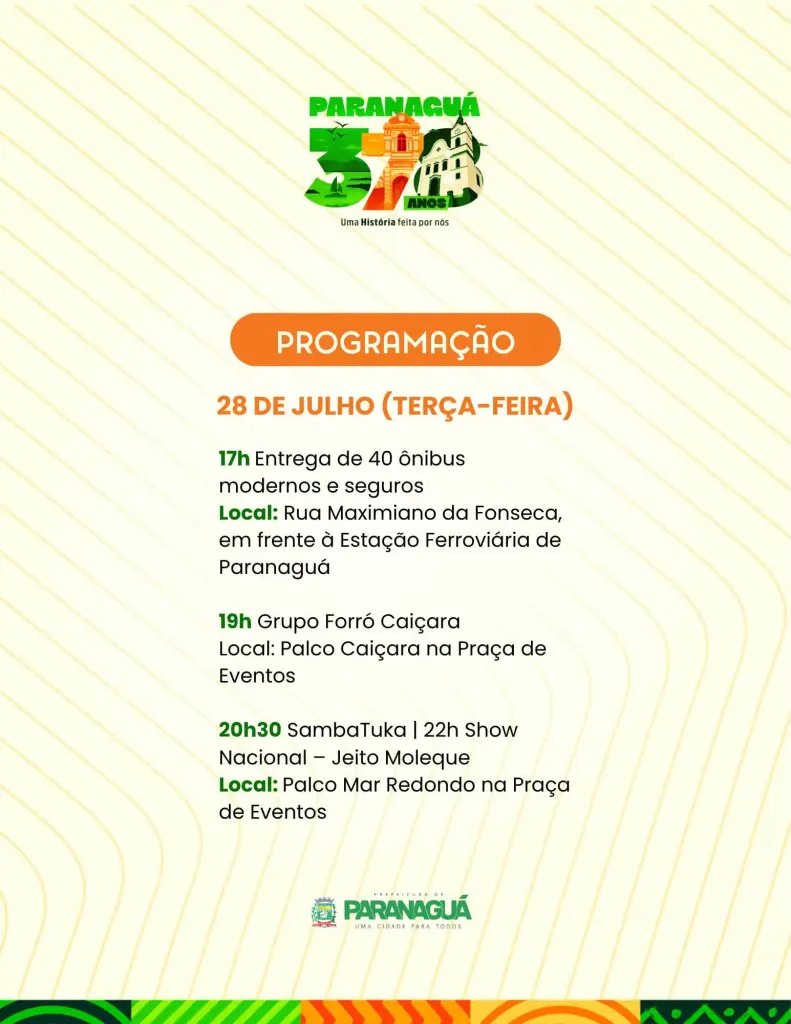 PARANAGUÁ 378 ANOS: Prefeito Adriano Ramos divulga programação oficial com shows nacionais e inaugurações 11 753583644 1358019706507808 4368240550867411516 n