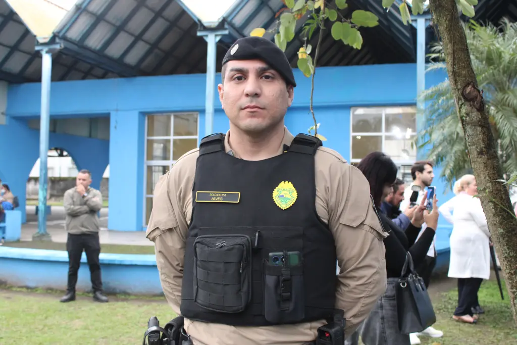 Integrante da Patrulha Maria da Penha da Polícia Militar, o soldado Edson Alves Júnior destaca que muitos dos atendimentos da corporação estão ligados a violência doméstica
